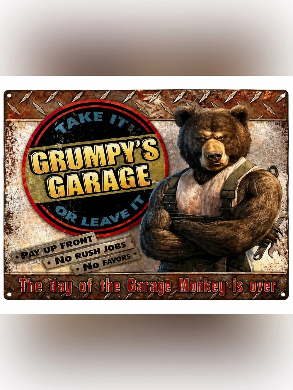 NEW Grumpy’s Garage Metal Sign